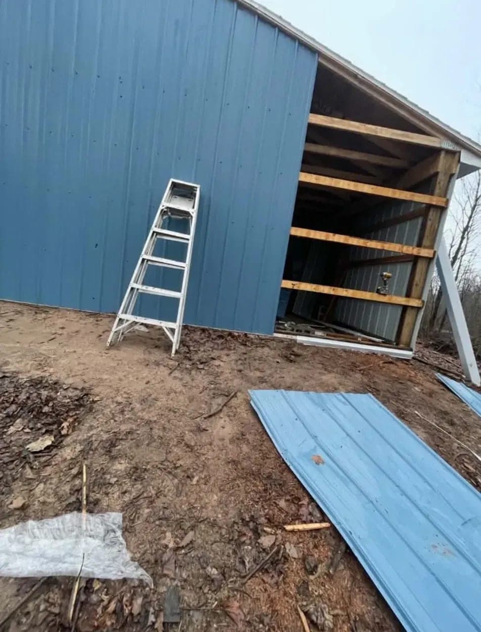 Damaged panels pulled, framing checked